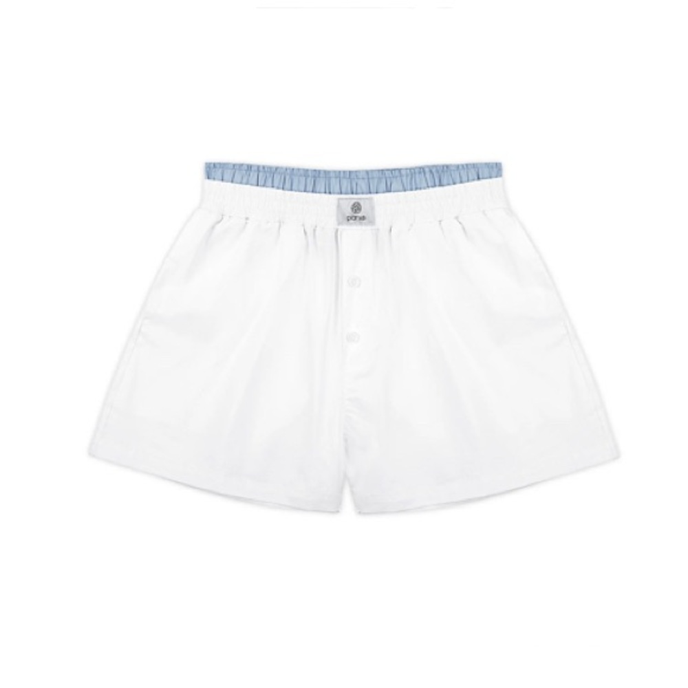 Parke Double Boxer Short White and Blue Small NWT - Picture 9 of 9